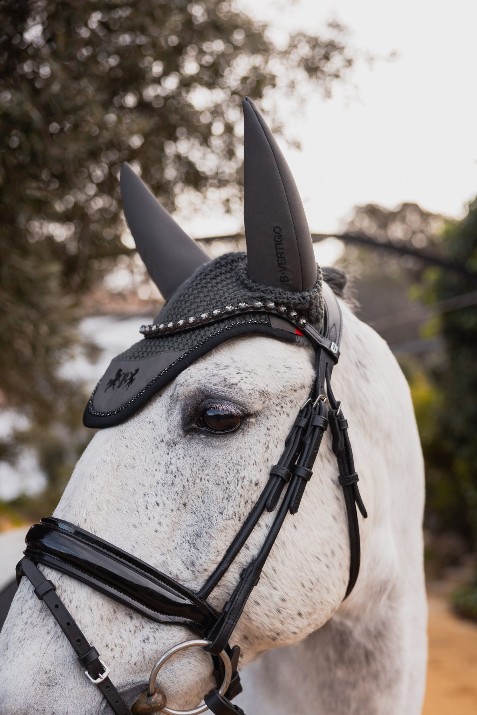 B Vertigo Onyx Noise Absorbing Fly Hood Saddle Pads